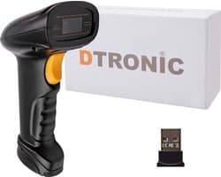 DTRONIC DT3410 barcodescanner – Draadloos 2.4G – USB dongle – Plug & Play – 30m bereik – 9u accuduur – Voor PC & laptop