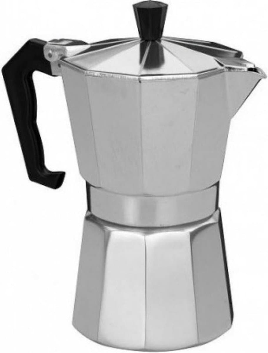 Zilveren percolator voor 6 espresso kopjes - Koffiezetapparaat - Koffiepercolator — afbeelding 1