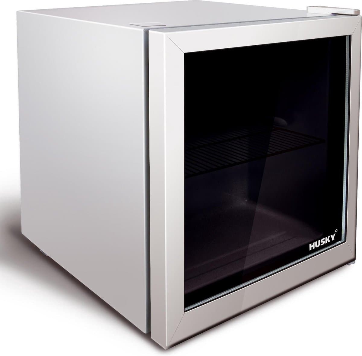 Husky KK50-281-NL-HU - Mini Koelkast - Met Glazen Deur - 50 Liter - Zilver — afbeelding 1