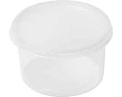 Magnetron pot, 350ml, 100st, met deksel, Transparent.