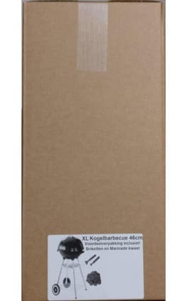 Houtskoolbarbecue XL 47 CM inclusief 3 KG Briketten en 2 Marinadekwasten en BBQ Hoes - Voordeelverpakking - Kogelbarbecue — thumbnail 2