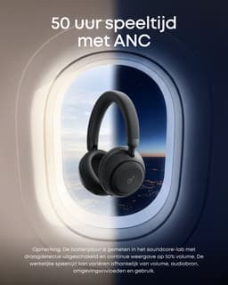soundcore Space 2 by Anker, Active Noise Cancelling Koptelefoon, Comfortabele Pasvorm, 50H Speeltijd, LDAC Hi-Res Draadloze Audio, Dual Connection, Helderre Gesprekken, Bluetooth 6.1, Nap Mode, Draagdetectie — thumbnail 3