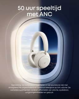 soundcore Space 2 by Anker, Active Noise Cancelling Koptelefoon, Comfortabele Pasvorm, 50H Speeltijd, LDAC Hi-Res Draadloze Audio, Dual Connection, Helderre Gesprekken, Bluetooth 6.1, Nap Mode, Draagdetectie — thumbnail 11