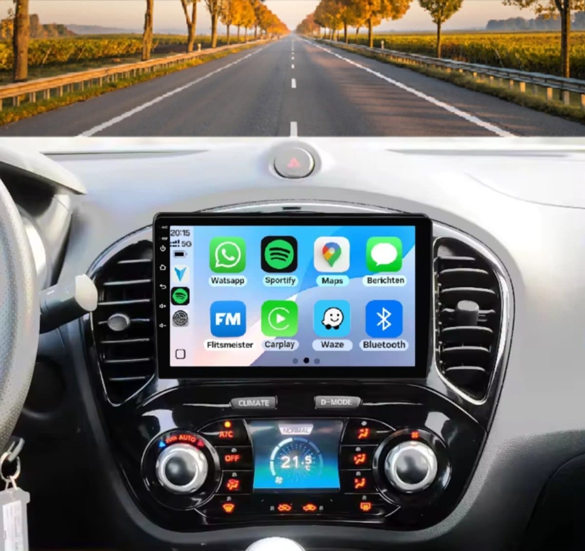Autoradio 4/64 met Carplay en Android auto | Geschikt voor Nissan Juke 2 2010-2015 | Radio scherm met Navigatie | 2010 2011 2012 2013 2014 2015 | YF15 — afbeelding 1