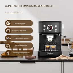 Volautomatische koffiemachines 2 in 1 huishoud koffiemaker - Capsule And Powder halfautomatische espressomachine - melkopschuimer- 20 bar druk- 1100W, voor cappuccino en latte macchiato thuis en kantoor — thumbnail 4