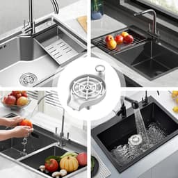 Glazenspoeler Aanrecht - Bekerwasmachine Flessenreiniger - Efficiënt Reinigen - Hogedruk Waterstraal - 11.9 x 14.3 x 11.9 cm - Zilver — thumbnail 4