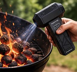 elektrische BBQ Ventilator - Vuurgolfbuis -Kamperen - Picknicken - BBQ - Zomer - Vakantie — thumbnail 1