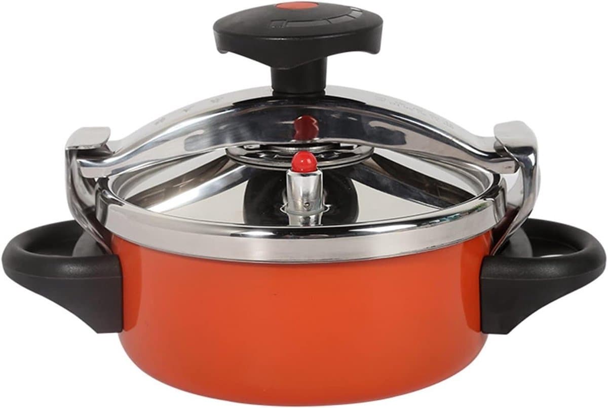 Pressure Cooker, 2L Small Pressure Cooker Stainless Steel for Pressure Foodie or Steaming, Compatible Induction Hob Gas Home Hob — afbeelding 1