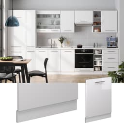 Vaatwasser Frontpaneel - Keukenpaneel Vaatwasser - Keuken Afwerking - Soft-Close Scharnieren - 60 cm Breed - Wit Hoogglans — thumbnail 3