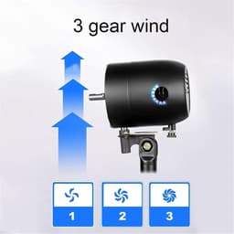 Wandventilator Industrieel - Muurventilator Krachtig - Ruimte Koelen - Zuiver Koper Motor - 68cm - Zwart — thumbnail 4