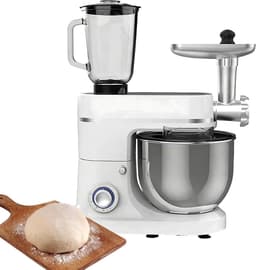 Keukenmachine met Blender - Keukenrobot multifunctioneel - Bakken en koken - Krachtige 1500W motor - 10L roestvrijstalen kom - Wit — thumbnail 1