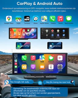 Hexinex - Draadloos CarPlay Scherm - 4K Dash Cam Carplay Android Auto - met 1080p Back-upcamera - Incl. 64GB SD — thumbnail 5