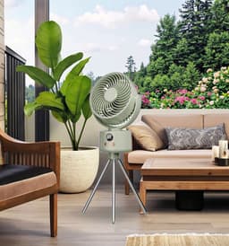 KZQ USB-Bureauventilator met 1200mAh Accu – 3 Standen, Stil (<25dB), 140° Kantelbaar, 120° Oscillerend, Incl. Standaard – Crèmewi — thumbnail 4