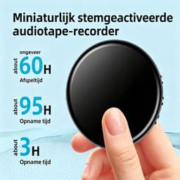 64GB Voice Recorder - Magnet Spraakrecorder - Ruisonderdrukking - 1536Kbps - Mini Opnameapparaat - Voor Vergaderingen & Interviews — thumbnail 4