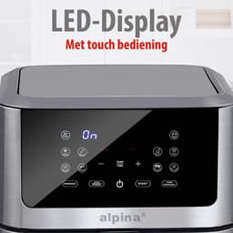 Heteluchtfriteuse - Airfryer Oven - Grote Maaltijden Bereiden - Digitaal Touchscreen - 8 Liter - Zilver — thumbnail 4