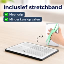 Haussgoods E-Reader – 6 inch E-Ink Ebook Reader – Bluetooth – EPUB/PDF/TXT – Met Harde Cover & Stretch Band – Zwart — thumbnail 2
