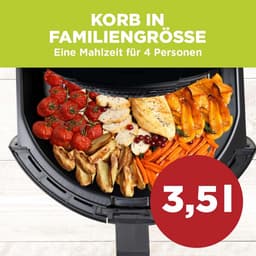 Heteluchtfriteuse - Airfryer - Gezond Koken - 9 Programma's - 35 Liter - Zwart — thumbnail 2