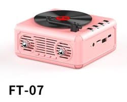 Speler - cd-speler, draagbare geluidsluidspreker Bluetooth-compatibel, TF-kaarten of USB-drives voor buitenbijeenkomsten of reizen (roze)