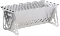 RVS - Mini Vouwbare Houtskool BBQ – Compact & Draagbaar - Zeer compact — thumbnail 1