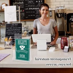 Brochurehouder A5 - 2 Stuks Transparante Flyerstandaard voor Tafelgebruik, Ideaal voor Kantoorgebruik, Hotels en Winkels, 14 x 7,5 x 20,8 cm — thumbnail 4