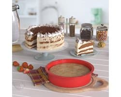 Ronde siliconen bakvorm voor gebak, 15 cm, 2 stuks siliconen bakvormen voor de airfryer, kleine antiaanbakvormen voor het bakken van desserts en gebak in de airfryer