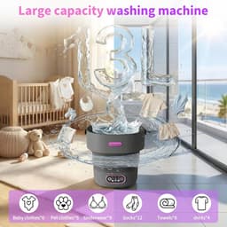 Mini Wasmachine met Centrifuge - Voor Kleine Wasgoed - Meerdere Programma's - gebruiksgemak — thumbnail 3