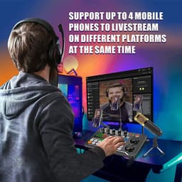 Podcast-Uitrustingsbundel - Microfoonset - voor Live Streaming, Zingen, Youtube & Tiktok - Zwart — thumbnail 2