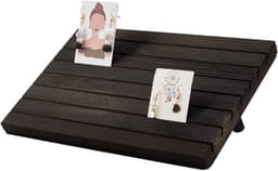 Houten Oorbellen Display Stand met 7 Slots, Oorbellen Kaart Houder met 2 Afneembare Pinnen, Organizer voor Sieraden en Oorbellen, 29x19cm — thumbnail 1