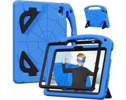 Kinderen iPad Hoes - Schokbestendige Case - Tabletbescherming - Ingebouwde Schermbeschermer - 11-inch - Blauw Zwart