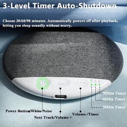 Slaapsprekers - Kussen Luidspreker voor Slapen - Ultradun (0,47 inch) - Geplande afsluiting - Onderkussen Bluetooth Speaker - Botgeleiding Technologie - Witte Ruis - batterijduur - Draadloos - Private Slaap Luidspreker voor Volwassenen & Kinderen — thumbnail 5
