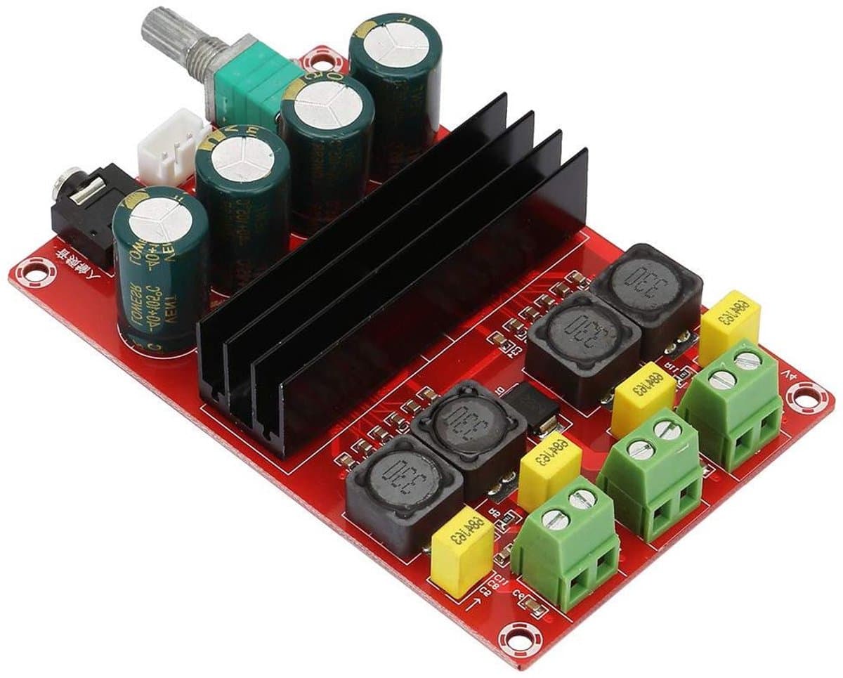 Digitale Versterker Module - Audio Versterker Kaart - Stereo Geluid - Geïntegreerd Koellichaam - 105 x 65 mm — afbeelding 1