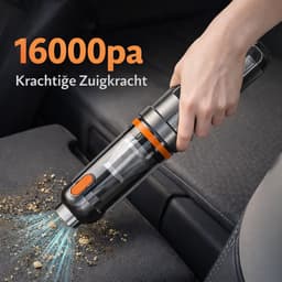 Draadloze Handstofzuiger 16000Pa – Krachtige Auto & Huis Stofzuiger, USB Oplaadbaar, Nat & Droog, Met Blaasfunctie en Accessoires voor Auto, Bank — thumbnail 4
