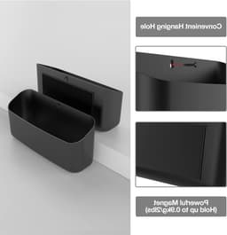 Droog uitwisbare markerhouder met sterke magneten voor school en kantoor, ideaal voor whiteboards, koelkast en kluisjes, zwart — thumbnail 2