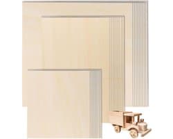 10-Pack 11.8" x 7.9" x 1/8" Basswood Platen voor Modelbouw, Houtbrand en Laserprojecten - Natuurlijke Onbehandelde Houten Borden voor Creatieve Klussen