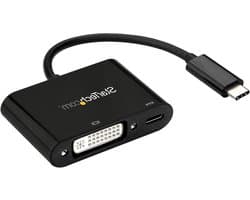 USB-C naar DVI adapter - Type C adapter - Laptop opladen - Video en stroom tegelijk - 1920 x 1200