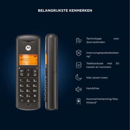 Draadloze Telefoons - DECT Set - Ongewenste Oproepen Blokkeren - Nummerherkenning - 2 stuks - Zwart — thumbnail 2