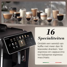 Saeco GranAroma - Espressomachine - 16 Dranken met melksysteem - Volautomatisch - Koffiemachine met bonen + AquaClean filter - Zwart (SM6580/00) — thumbnail 4