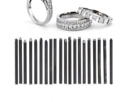 Metaal Gereedschap voor Sieradenbewerking, Anvil Chisel Set met 20 Professionele Snij- en Stempeltools voor Creatieve Projecten en Precisiewerk