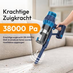 Bollit Steelstofzuiger Draadloos zonder Zak - 425W - Draadloze Stofzuiger - Kruimeldief Snoerloos - Vacuum Cleaner - Handstofzuiger - Stofzuiger Steel met Hepa Filter - Stofzuiger Huisdieren - Zakloze Stofzuiger — thumbnail 2