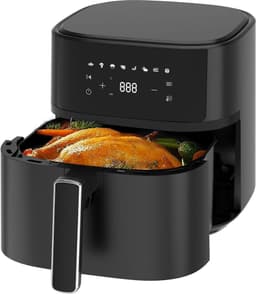 Luchtfriteuse XL - Hetelucht friteuse - Gezond koken - Stille werking - 65 liter - Zwart — thumbnail 1