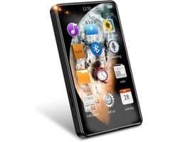 X20 MP3-speler met Bluetooth, 4.0 HD Full Touchscreen Muziekspeler, Lossless HiFi-geluid, Geheugenuitbreiding tot 256 GB, Draagbaar voor sport en studie (Zwart，16GB)