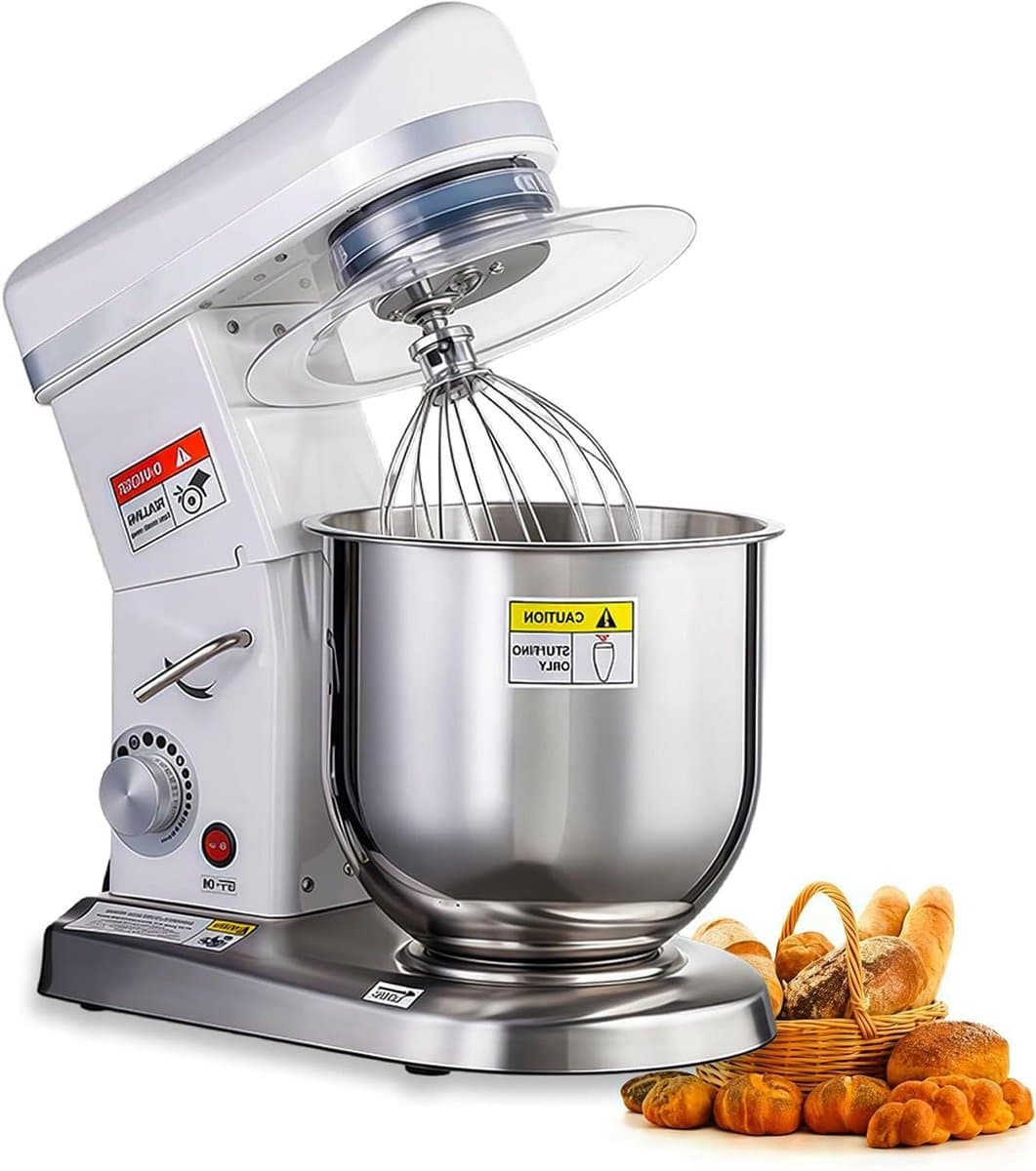 Keukenmixer - Deegmixer - Bakken en Koken - 3-in-1 Multifunctioneel - 5L Kom - Zilver — afbeelding 1