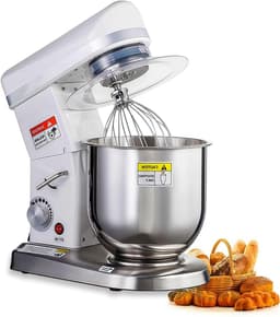 Keukenmixer - Deegmixer - Bakken en Koken - 3-in-1 Multifunctioneel - 5L Kom - Zilver — thumbnail 1