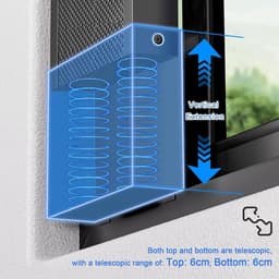 Raamafzuigventilator - Stille Ventilator - Lucht Zuiveren - Intrekbaar Ontwerp - 50-55cm - Zwart — thumbnail 5
