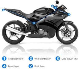 Jhubersproducts Motorfiets Dash Cam - 1080P HD - Waterdicht - 2 Inch Scherm - Loop Recording - Geschikt voor alle motorfietsen - Zwart — thumbnail 4