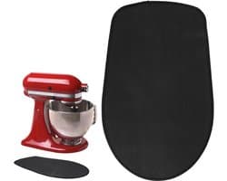 Keukenmachine Onderlegger - Mixer Accessoire - Apparaten Verplaatsen - Krasvrij Werkblad - 34 x 21cm - Zwart