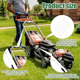 Dailygoods- Bedieningskabel 130cm - Gaskabel Universeel - Vervangingsonderdeel 746-04661A - Zwart - Gegalvaniseerd Staal - Inclusief 6 Kabelbinders — thumbnail 3