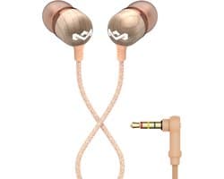 House of Marley Smile Jamaica Oortjes met Draad - Bedrade Oordopjes 3,5 mm Aansluiting - Met Microfoon en 1knopsbediening - Eco Friendly Design - 9 mm Drivers - Knoopvrije Kabel - Copper