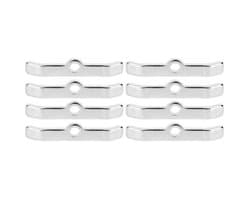 Verchroomde kleppendekselpakkingen van aluminiumlegering, nauwkeurig bewerkt, set van 8, geschikt voor automotoren.