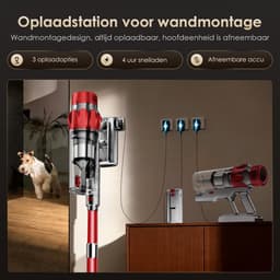Elekiatech - Steelstofzuiger Draadloos - 65000Pa - 70 Min Gebruikstijd - 8-in-1 Filtersysteem - Rood — thumbnail 5